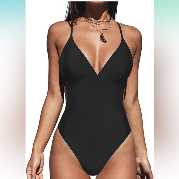 Cupshe size small black swimsuit NWT - Picture 5 of 8
